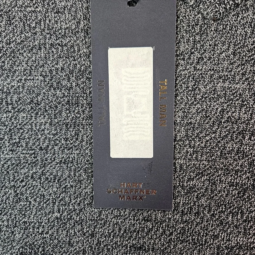 $99 NWT Hart Schaffner Marx 2XT 2X Tall Sweater Men Merino Wool‎ V-Neck Gray NEW